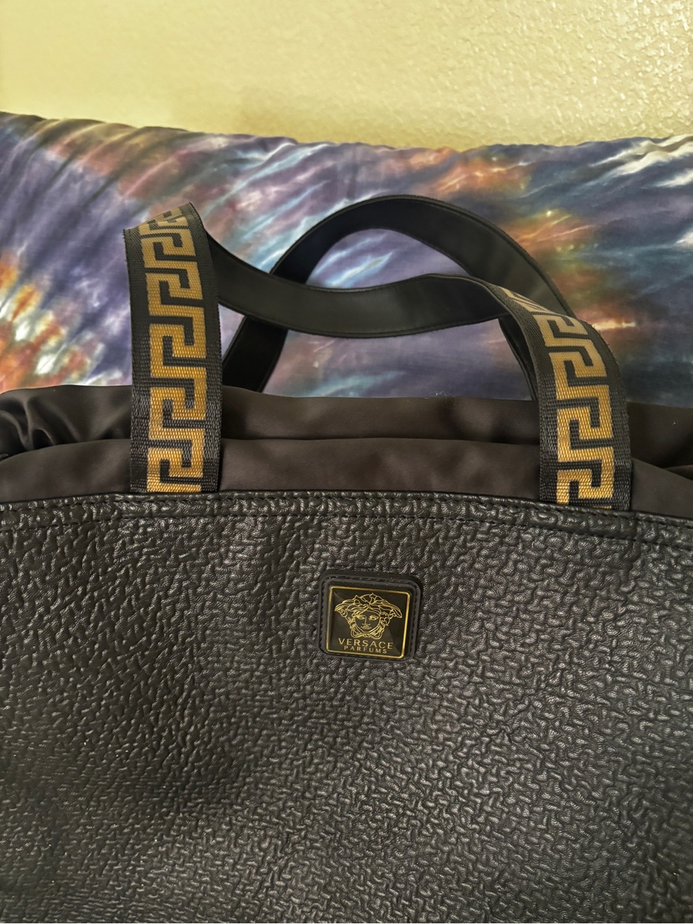 Versace Black Textured Duffel.. - Picture 3 of 8